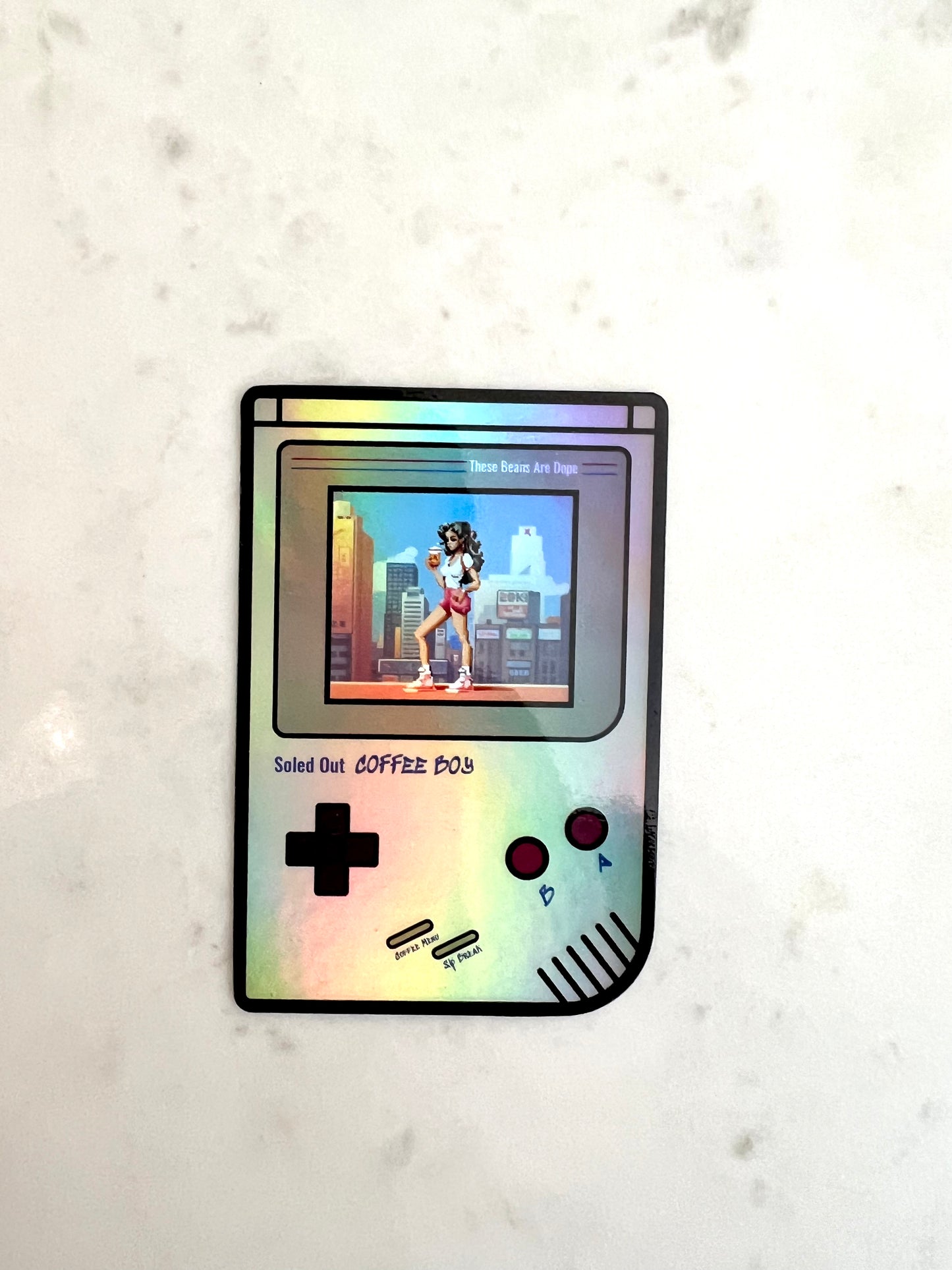 Soled Out Coffee Sticker - Coffee BOY (Holographic)