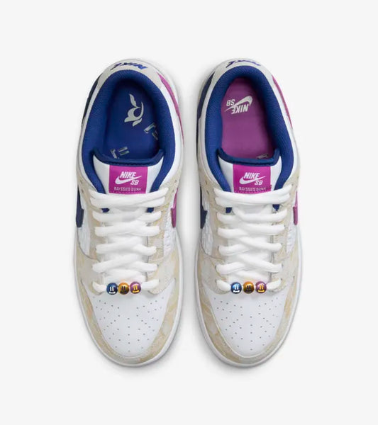 Nike SB Dunk Low - Rayssa Leal (Pure Platinum and Vivid Purple)