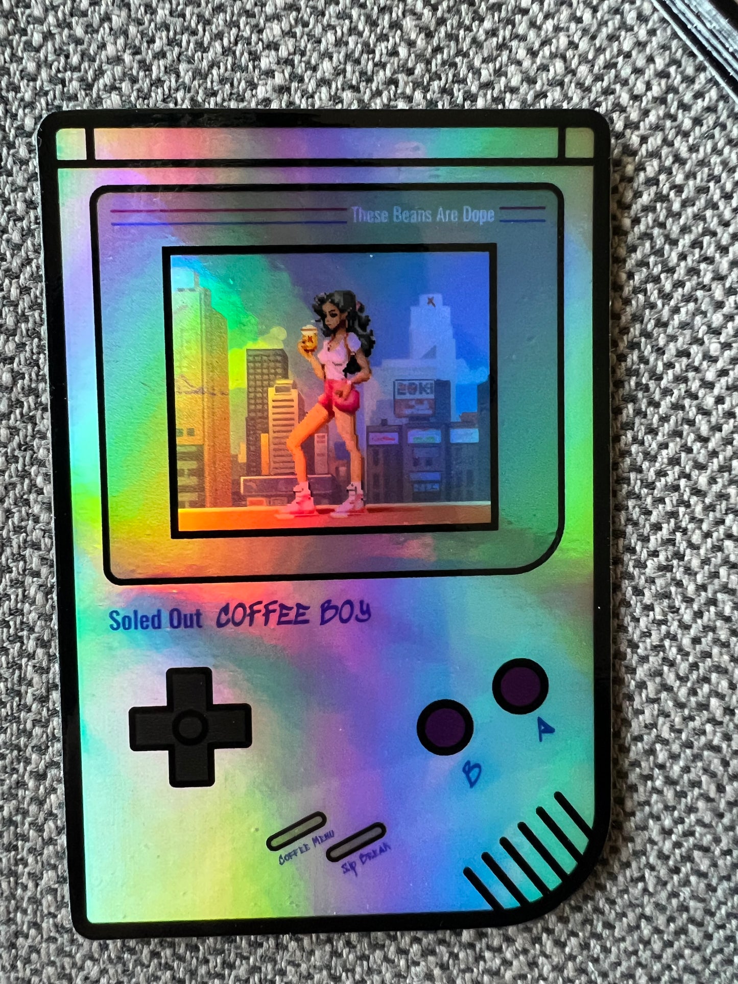 Soled Out Coffee Sticker - Coffee BOY (Holographic)